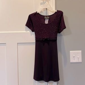 Girls Dress Size 10 Purple Glitter